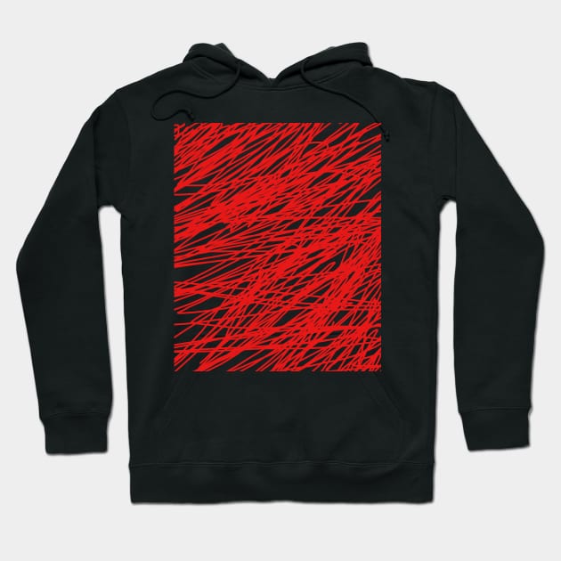 Red abstract art string T-Shirt Hoodie by kingelithe3rd